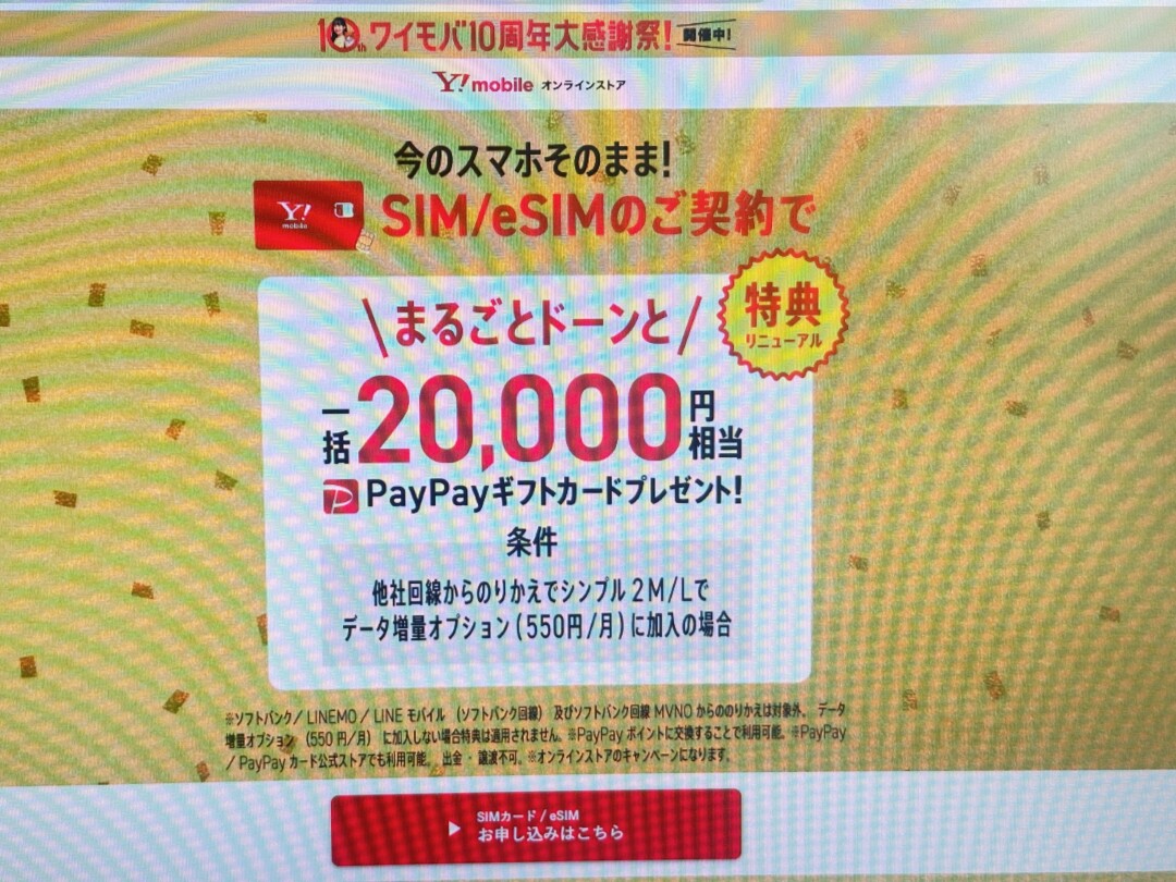 【10周年記念】一括20,000円相当のPayPayプレゼント