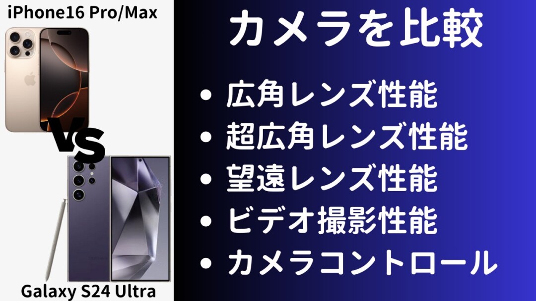 iPhone16 Pro/MaxとGalaxy S24 Ultraの比較